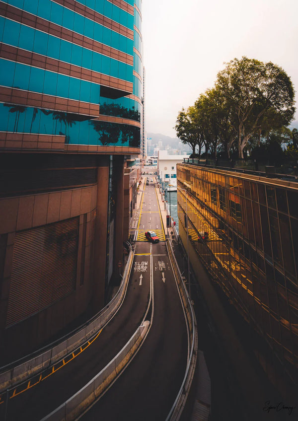 A Kowloon Taxi alone in the streets of Tsim sha Tsui, Kowloon, Hong Kong, China.  Fine Art Limited Edition of 28. Photo © Copyright by Sylvère Clerempuy.