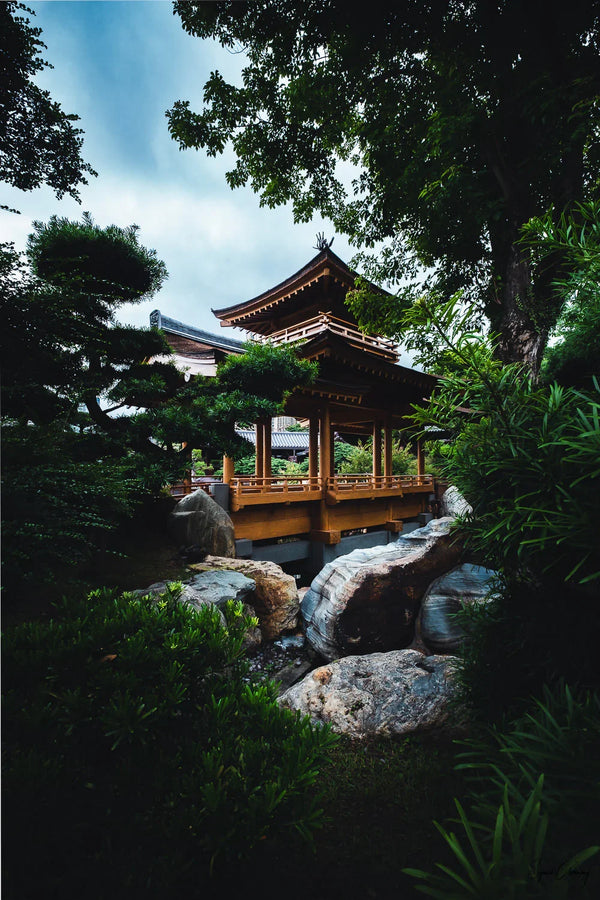 Part of the Chi Lin Nunery in Diamond Hill, this Gate seems to be the way to zenitude, Hong Kong China.  Fine Art Limited Edition of 28. Photo © Copyright by Sylvère Clerempuy.