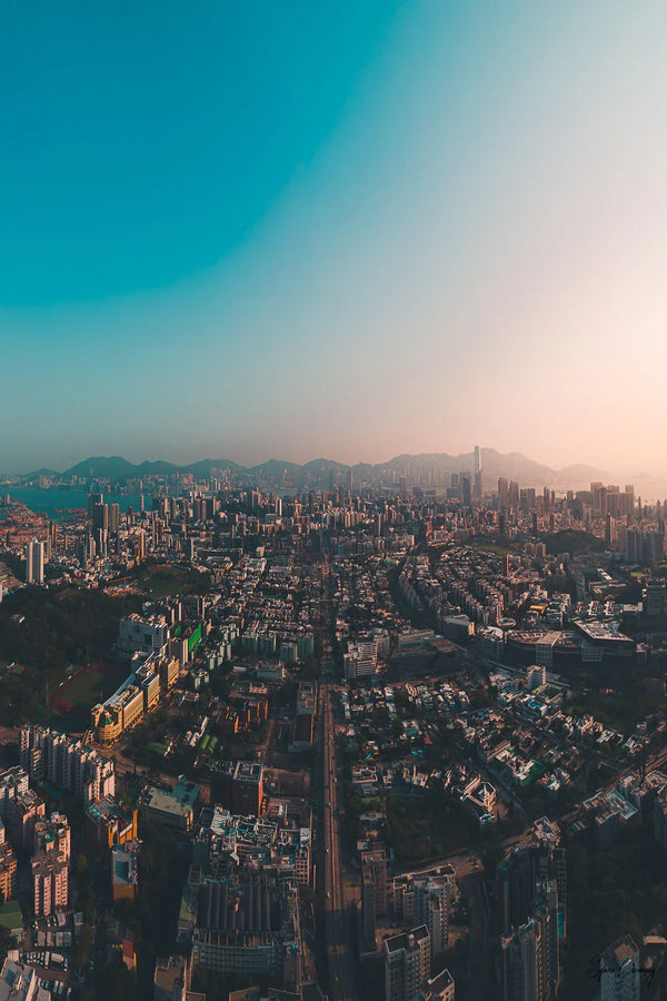 Bird View over Kowloon, hong Kong, China.  Fine Art Limited Edition of 28. Photo © Copyright by Sylvère Clerempuy.