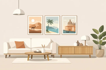 Minimalist Interior With Travel Prints - Sylvere Clerempuy Photography