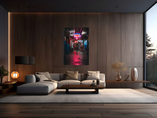 Stray Guardian of the Neon Path - Fine Art Photography by Sylvere Clerempuy Photography